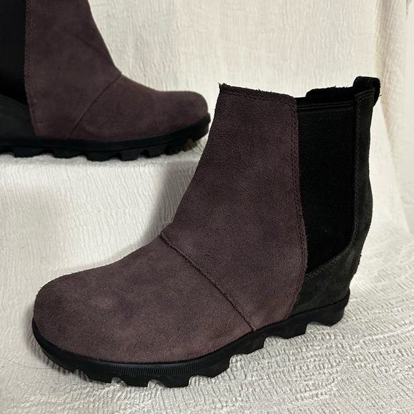 ❄️🌸Sorel Joan of Arctic Wedge II Chelsea boots in Purple Sage suede 🌸❄️ - Picture 9 of 9
